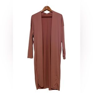Dusty Rose Blush Pink Sweater, Duster, Kimono Size Small-Medium